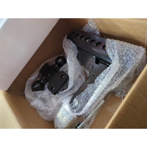 Adjustable Trailer Hitch for 2 Inch Hitches Receiver, Extra Heavy Duty 22,000 LBS Towing Weight, 2'' & 2-5/16'' Tow Dual Ball, 4'' Drop/Rise, Bulletproof Pin Lock, Anti Rust, Anti Rattle, Black