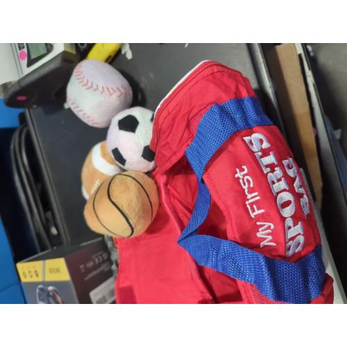 Baby GUND My First Sports Bag Stuffed Plush Playset, Baby Gift Toys for Boys and Girls Ages 1 & Up, 5 Piece, 8