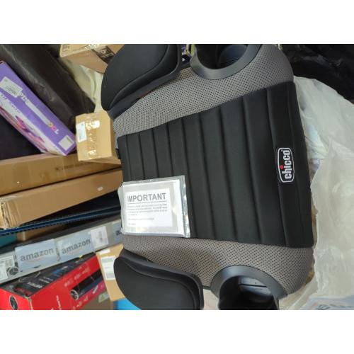 Chicco GoFit Backless Booster Car Seat Without Latch Attachment, Travel Booster Seat for Car, Portable Car Booster Seat for Children 40-110 lbs. | Shark/Black/Grey