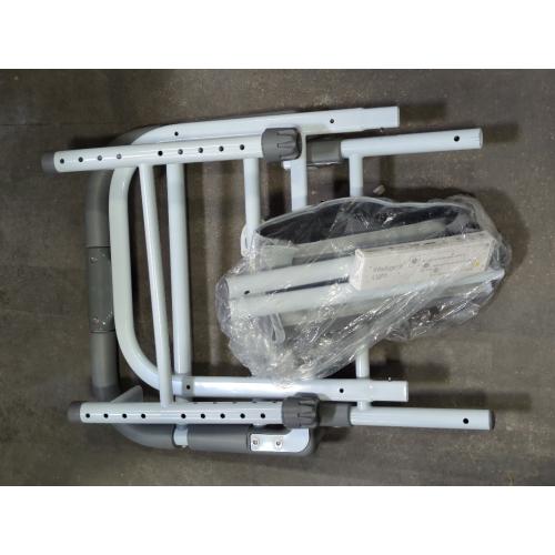 White and Grey Bed Rails Elderly Adults Safety: Side Assist Grab Bar Handrails for Seniors with Motion Sensor LED Light Pouch - Adjustable Bed Cane Portable Handle Bedside Railing - Fits Twin Full Queen King Grey