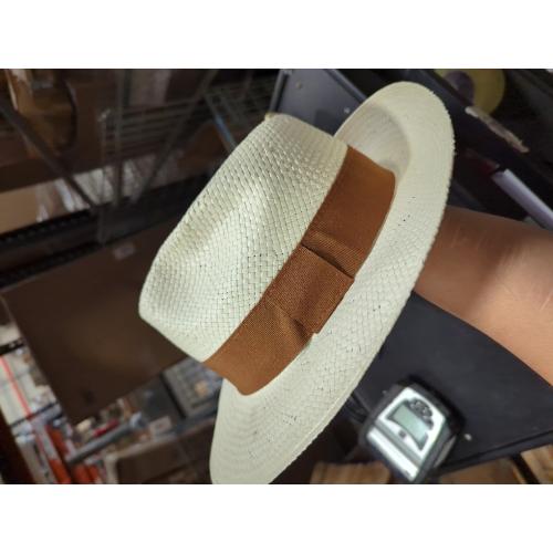 Summer Straw Fedora Hat for Women Men Travel Panama Hat with Wide Brim Roll Up Sun Hat for Beach Outdoor UPF 50