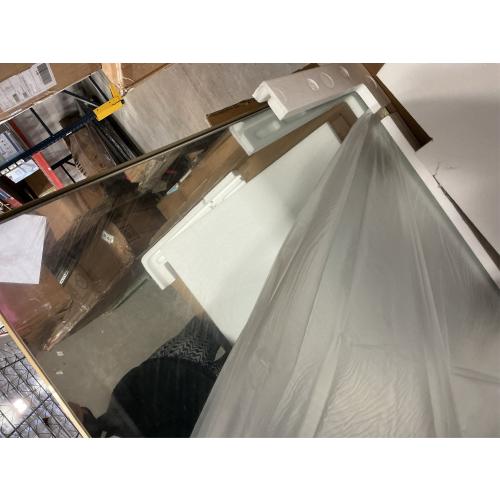 LOAAO 40”X36” Gold Bathroom Mirror, Rounded Rectangle Gold Frame Mirror, Brushed Gold Bathroom Vanity Mirror Wall-Mounted, Anti-Rust, Tempered Glass, Hangs Horizontally or Vertically