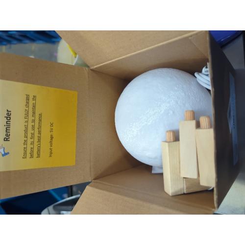 4.7, yellow and white Mydethun Moon Lamp - 3D Printed LED Night Light 4.7' with Wooden Base, White Elephant Gift for Women, Mom, Kids, Christmas Thanksgiving Table Decor Touch-Dimmable & Dual-Color, White & Yellow