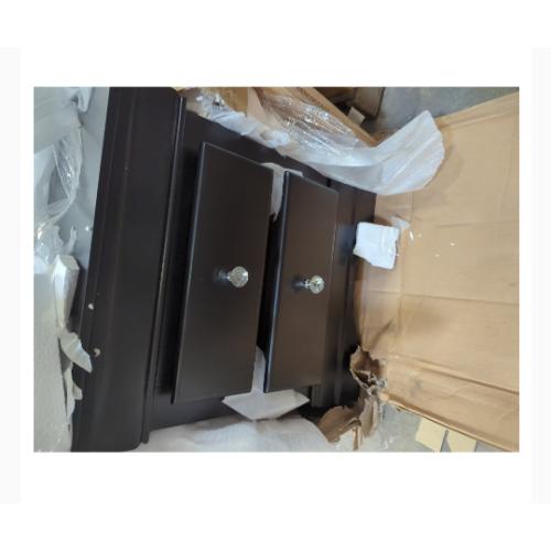 Black 2 Drawer Nightstand Set of 2
