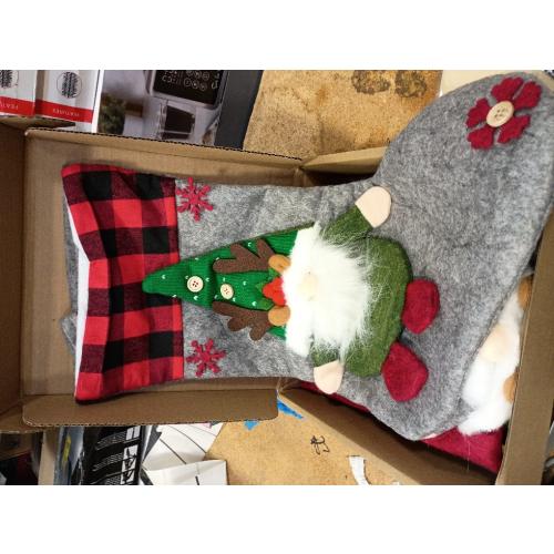 YELAIVP 3 Packs 3D Swedish Santa Gnome Christmas Stockings, 19 Personalized Plush Stocking Xmas Hanging Socks for Home Fireplace Tree Decor