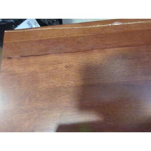 Bme Rhombus Wooden Nightstand with Storage Drawer – Solid Rubber Wood, Brown