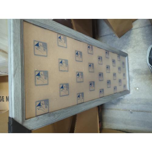 10x30 Wood Frame Gray, Rustic Natural Grey Wooden 30x10in Poster Picture Frame, Distressed 10 x 30inch Woodgrain Gallery Photo Frame with HD Plexiglass, Horizontal Vertical Wall Mounting Display 1pcs