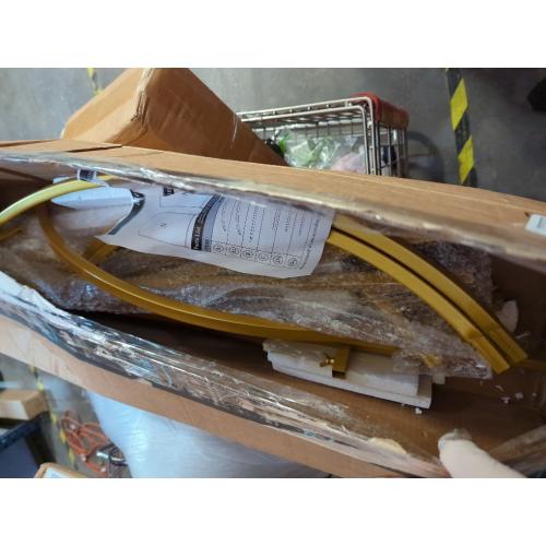 Fivenl Arch Backdrop Stand 6.6FT Balloon Arch Stand Stable Gold Wedding Arch Frame Metal Arch Backdrop Stand for Wedding Ceremony Birthday Party Bridal Baby Shower Banquet Decoration