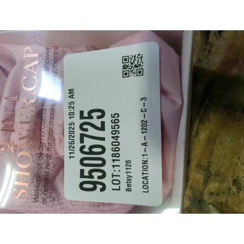 Lined Shower Cap,Triple Layer Large Cap for Women,Shower Cap Reusable Waterproof,Long Thick Hair (Pink)