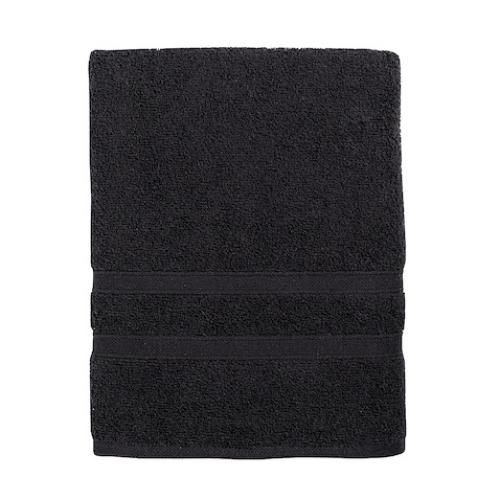 Simply Essentials Solid Bath Towel in Tuxedo ( Color Black)