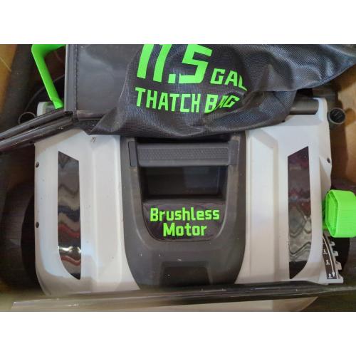 TIECTOWN 14-Inch 13.5 Amp 2-in-1 Electric Dethatcher and Scarifier with 11.5-Gallon Collection Bag, Lawn Dethatcher with 5-Position Depth Adjustment, Blade Replacement Without Tool - Green