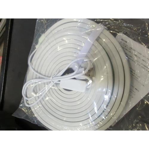 USB LED Neon Lights, White 3.28ft 5V LED Light Strip Waterproof Flexible, Dimmable LED Rope Lights for Bedroom, Cabinet, Kitchen, DIY Lighting (Power Adapter not Included)