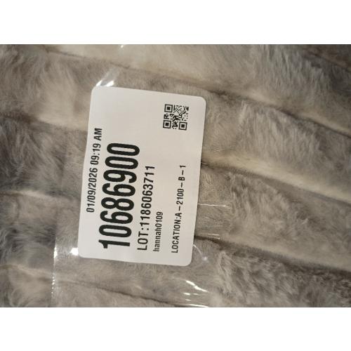 Hobestluk 3ft Bean Bag Chairs for Adults Large Beanbag Chair with Stripe Plush Cover Big Bean Bag Chair for Living Room Bedroom Dorm Office - White (36” x 36” x 22”)