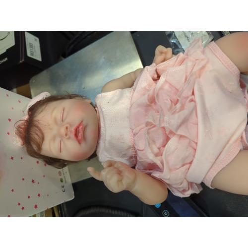 13 Inch Pascale Baby Girl Full Body Soft Silicone Reborn Baby Doll, Not Vinyl Dolls, Life Like Reborn Dolls with Hand Rooted Hair