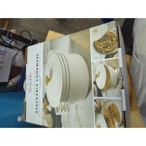 Sur La Table Enameled Cast Iron Stackable Cookware Set | Costco