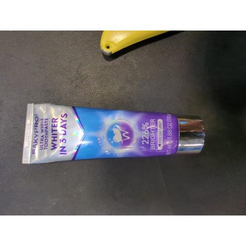 SAKYPRORAL Purple Toothpaste for Ultra Teeth Whitening, Peroxide Free & Fluoride Free, Enamel-Safe for Sensitive Teeth, Instant Brightening, 24-Hour Stain Defense, Fresh Mint, 1 Pack, 3.88 oz