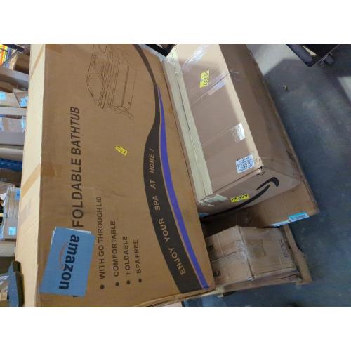 Foldable Bathtub Portable Soaking Bath Tub for adult,Ideal for Hot Bath Ice Bath with Reached Out Hands 53 inch