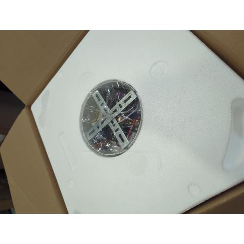 VOLISUN Fandelier Ceiling Fans with Lights and Remote, 15.7in Low Profile Ceiling Fan Flush Mount, 3000K-6500K Dimmable Bladeless LED Fan Light, White Modern Ceiling Fans with Lights for Bedroom