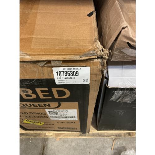 Simpli Comfy Queen EZ Bed Self-Inflating Air Mattress with Built-in Frame, Pump and Wheeled Case, Blow Up Inflatable Rolling Air Bed on Wheels