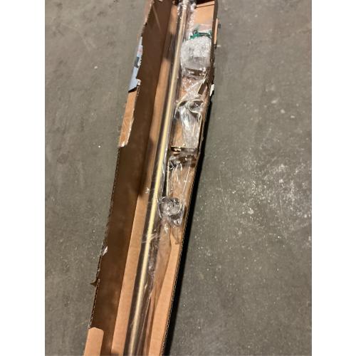 Ivilon Drapery Window Curtain Rod - End Cap Style Design 1 Inch Pole. 48 to 86 Inch Color Warm Gold