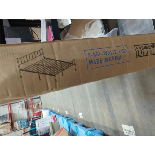 Metal Platform Full Bed Frame with Headboard Sturdy Steel Slats Support No Box Spring Needed Easy Assembly White