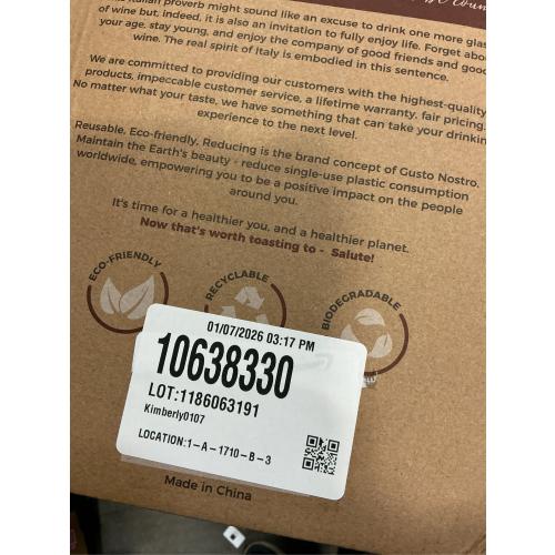 Gusto Nostro Stainless Steel Wine Glass - 18 oz - Cute, Unbreakable Wine Glasses for Travel, Camping and Pool - Fancy, Unique and Cool Portable Metal Wine Glass for Outdoor Events, Picnics (Set of 4)