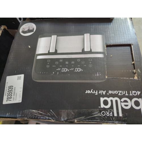 Black and Silver 4-qt. TriZone Touchscreen Air Fryer with Dual Flex Basket, Stainless Steel