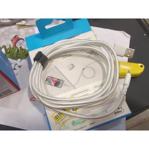 Anker 6' Braided Lightning to USB-A Charging Cable - White