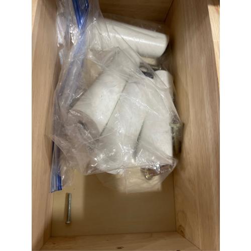 Narrow End Table with 2 Drawers, Wood Beside Table with Table Legs Floor Nightstand Slim Side Table Modern Night Stand White for Living Room Bedroom (Missing The Parts, See The Pictures)