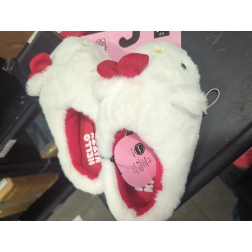 Size M 2-3 Color White hello kitty slippers