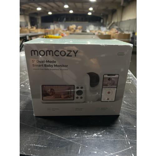 Momcozy Smart WiFi Baby Monitor with Camera and Audio, 5 1080P Screen with Wall Mount, Motion & Cry Detection, Safe Fence,Clear Night Vision, 5000mAh Battery, 2-Way Talk, Photo & Video Recording,BM04