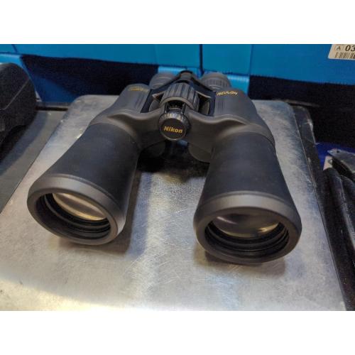 Nikon ACULON A211 10x50 Binocular | Multilayer coating, Porro prism Binocular with turn and slide eyecups, Tripod Adaptable | Official Nikon USA Model