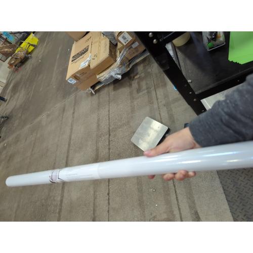 Mangobox Privacy Window Film, Non Adhesive White Strips Vinyl Glass Film,Faux Shutter Blinds Looking Static Cling Glass Covering for Home Office Security Protection UV Blocking(35.4x118 inches)