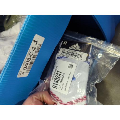 Size M...Ultra Cushioned Footbed Color White Power Red Light Onix Socks