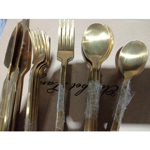 Silverware Set, 20 Piece (Gold, 20 pieces for 4)