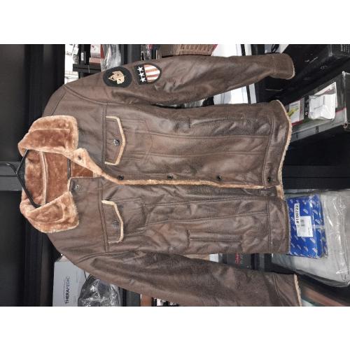 Men's Distressed Brown Genuine Sheepskin Leather Jacket