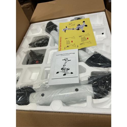 LANGWEI Motorized Pedal Exerciser with Protector Bracket, Electric Exercise Bike with Leg Arm Workout for Elderly Handicapped & Disabled