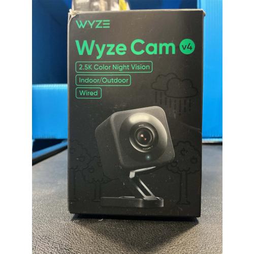 WYZE Cam v4 (Latest Model), 2.5K AI Security Camera, Indoor/Outdoor Cameras for Home Security, Baby Monitor & Pet Camera, Vibrant Color Night Vision, No Subscription Required, Free Expert Help