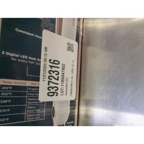 Conair Double Ceramic Flat Iron, 1-Inch Flat Iron Hair Straightener, Five Heat Settings, Extra Long Floating Plates, White