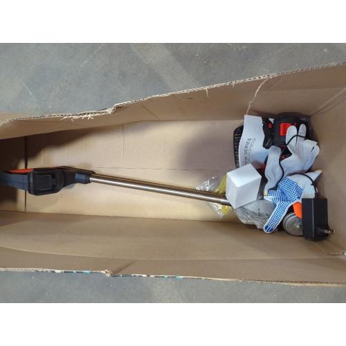 Weed Wacker Battery Operated, 21V 2Ah Battery Powered Weeder String Trimmer with 2 Batteries and 3 Blades, Weeder Lightweight Powerful Weeder Battery Powered for Yard and Garden Weeder (Black)