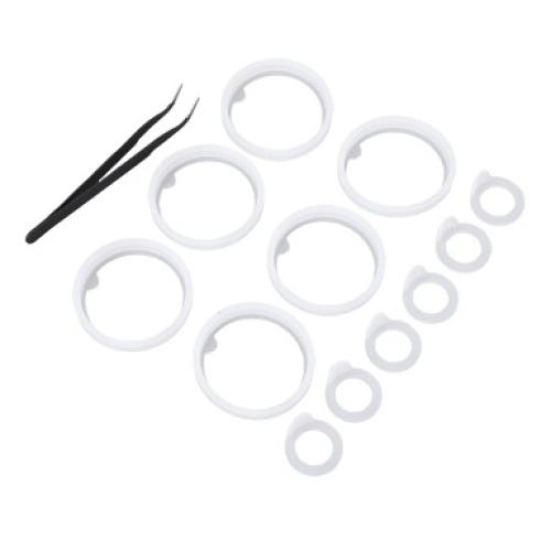 CIATBYYJ 10 Pcs Water Bottle Gasket Replacement, 9 Silicone Water Bottle Lid Covers with Tweezers Replacement Compatible with 24/32/40/64oz Lid Sealing O Rings Fit Straw Lids & Spout