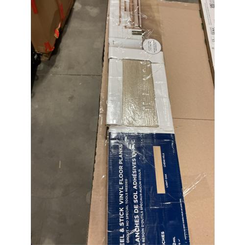 Light Oak 2 MIL x 6 in. W x 36 in. L Water Resistant Peel and Stick Vinyl Tile Flooring (10.5 sq. ft.)