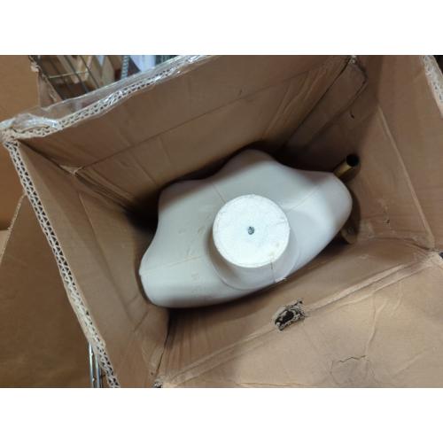 Adjustable Female Dress Form Mannequin with Golden Metal Stand for Clothes Window Display