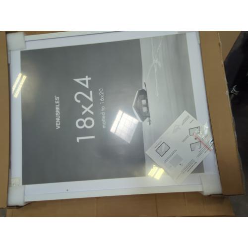 18x24 inch Picture Frame, 18x24 Photo Frames with 16x20 Removable Mat - High Definition Plexiglass - Vertical and Horizontal Display - Wall Hanging Poster Frame - White, 3 Pack