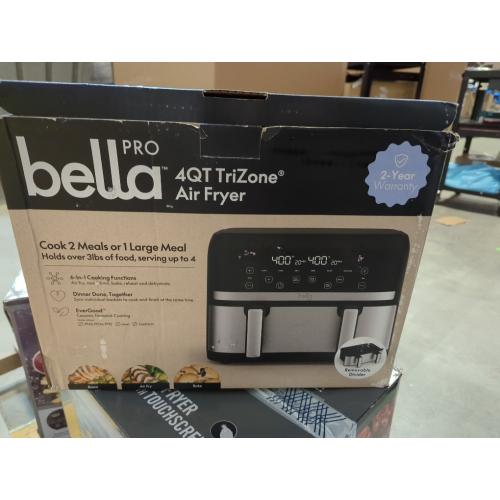 4-qt. TriZone Touchscreen Air Fryer with Dual Flex Basket, Stainless Steel
