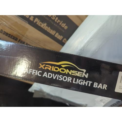 Size 35 XRIDONSEN 35 inch Traffic Advisor Firefighter Light Bar 144 LED Red White Emergency Lights Warning Flashing Safety Interior Windshield strobe lights w/Directional for Volunteer Vehicles Trucks POV