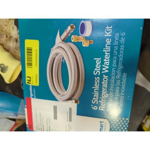 Smart Choice - Stainless-Steel Refrigerator Waterline Kit Required for Hook-Up - Silver