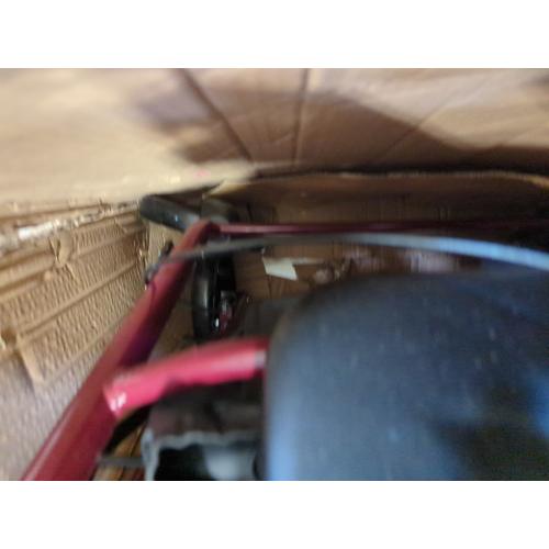 Medline Steel Rollator Walker for Adult Mobility Impairment, Burgundy, 350 lb. Weight Capacity, 8” Wheels, Foldable, Adjustable Handles, Rolling Walker for Seniors