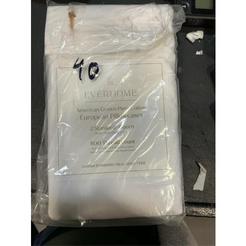 Everhome PimaCott Sateen 800-Thread-Count Standard Pillowcases in White (Set of 2)