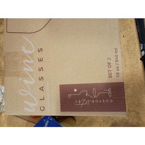 Gusto Nostro Stainless Steel Wine Glass - 18 oz - Unbreakable Rose Gold Wine Glasses for Travel, Camping and Pool - Fancy, Unique and Cool Portable Metal Wine Glass for Outdoor, Picnics (Set of 2)